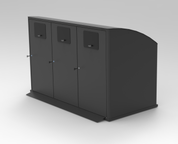 3x660 liter Deep beholdergarage